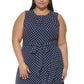 Vestido sem mangas com estampa de bolinhas Jessica Howard feminino, azul, tamanho 22W