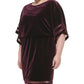 Vestido Blusão de Veludo Feminino Jessica Howard Vermelho Tamanho 3X