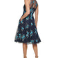 Vestido feminino estilo halter com bordado floral Vince Camuto, verde, tamanho 6