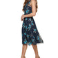 Vestido feminino estilo halter com bordado floral Vince Camuto, verde, tamanho 6
