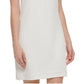 Vestido feminino Jessica Howard com babados e decote, tamanho 6, branco