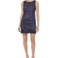 Vestido feminino Jessica Howard com corte a laser e bainha recortada, azul, tamanho 6, pequeno