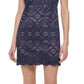 Vestido feminino Jessica Howard com corte a laser e bainha recortada, azul, tamanho 6, pequeno