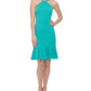 Vestido Halter com Babados Vince Camuto Feminino Verde Tamanho 12