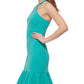 Vestido Halter com Babados Vince Camuto Feminino Verde Tamanho 12