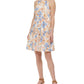 Vestido feminino Vince Camuto com estampa floral e camadas, azul, tamanho 12