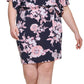 Vestido Blusão Feminino Jessica Howard Estampa Floral Azul Tamanho 14W