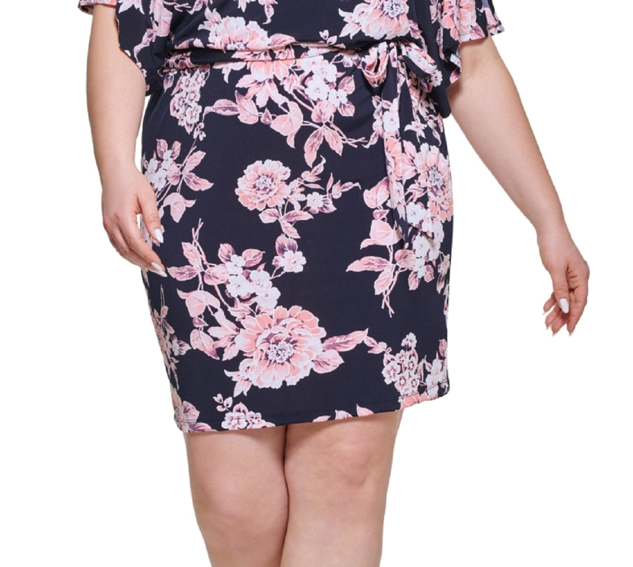 Vestido Blusão Feminino Jessica Howard Estampa Floral Azul Tamanho 14W