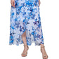 Vestido de chiffon com amarração na cintura feminino Jessica Howard, azul, tamanho 14