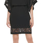 Vestido Blusão Feminino Jessica Howard Renda Inserido Preto Tamanho 12