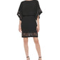 Vestido Blusão Feminino Jessica Howard Renda Inserido Preto Tamanho 12