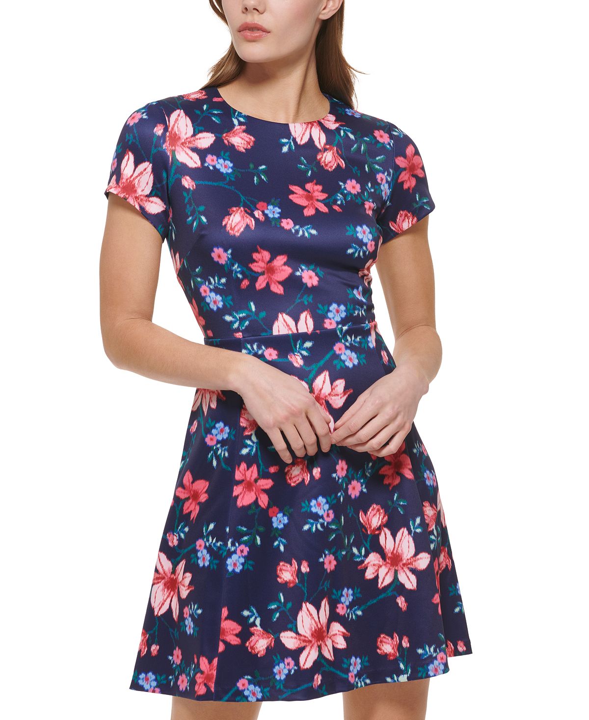 Vestido feminino estampado Vince Camuto azul