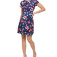 Vestido feminino estampado Vince Camuto azul