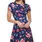 Vestido feminino estampado Vince Camuto azul