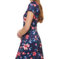 Vestido feminino estampado Vince Camuto azul