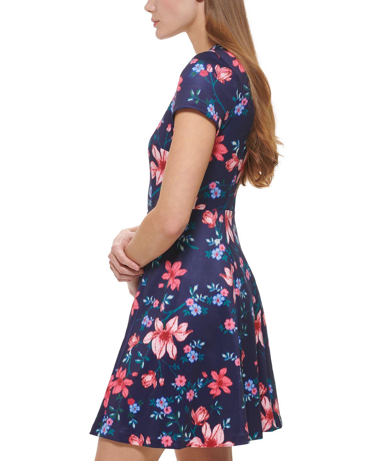 Vestido feminino estampado Vince Camuto azul