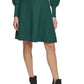 Vestido feminino Vince Camuto com decote falso e manga bufante, verde, tamanho extragrande
