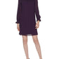 Vestido curto de chiffon feminino Jessica Howard, roxo, tamanho 14