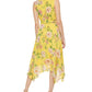 Vestido plissado com amarração na cintura, tamanho 6, feminino, Jessica Howard