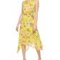 Vestido plissado com amarração na cintura, tamanho 6, feminino, Jessica Howard