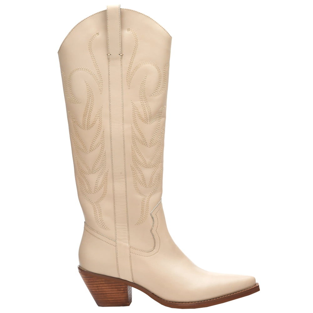 Bota de bico fino estilo western Coconuts by Matisse Agency, cor marfim, tamanho 9, branca