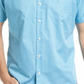 Camisa de algodão com estampa de manga curta e botões Peter Millar Marshall em azul opala, tamanho médio