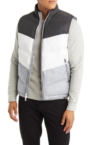 Colete isolado para après-ski Peter Millar, preto, refletivo, tamanho extragrande