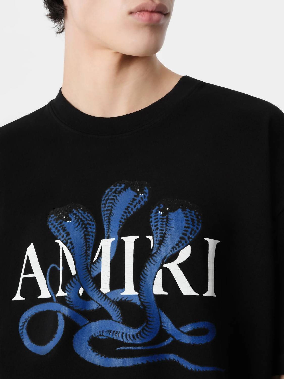 Amiri - Glitter Snake Logo Tee