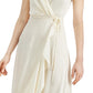 Vestido longo alto e baixo de chiffon feminino Taylor, branco, tamanho 16