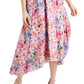 Vestido evasê de chiffon com estampa floral e babados Taylor feminino, rosa, tamanho 4