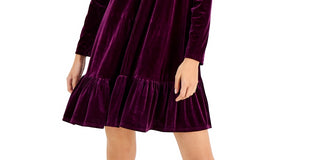 Vestido curto de veludo Taylor feminino, tamanho 8, vermelho, justo e evasê