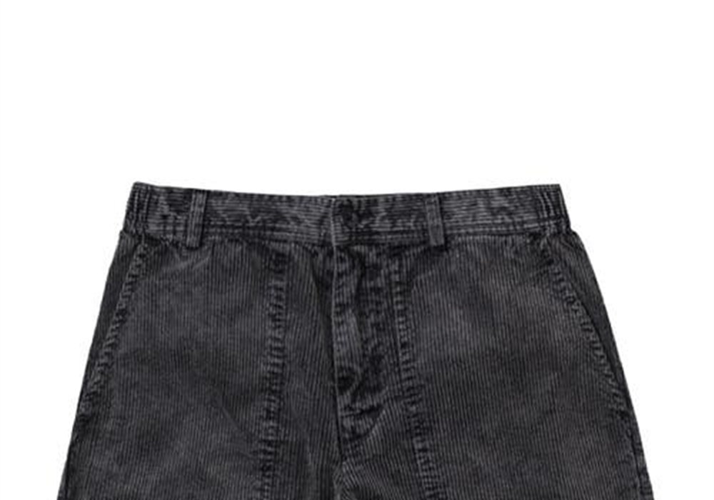 Shorts de veludo cotelê All Time Topango masculino da Rvca, preto, tamanho X-GG