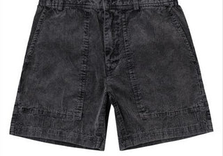 Shorts de veludo cotelê All Time Topango masculino da Rvca, preto, tamanho X-GG