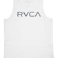 Camiseta masculina RVCA Radar Tank Screen, branca, tamanho 2XL
