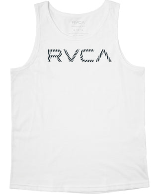 Camiseta masculina RVCA Radar Tank Screen, branca, tamanho 2XL