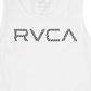 Camiseta masculina RVCA Radar Tank Screen, branca, tamanho 2XL