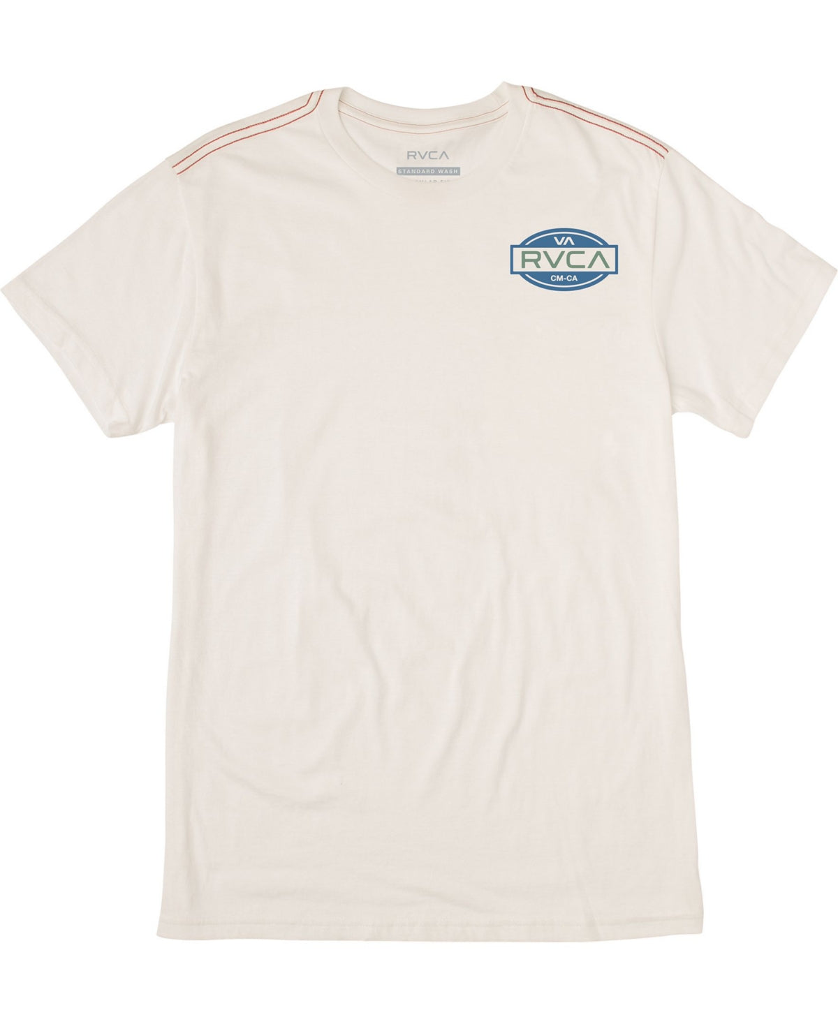 Camiseta Balance Seal Screen Masculina RVCA Branca Tamanho 2XL