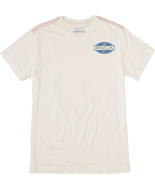 Camiseta Balance Seal Screen Masculina RVCA Branca Tamanho 2XL