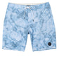 Bermuda masculina RVCA com estampa floral tie-dye, azul, tamanho 29