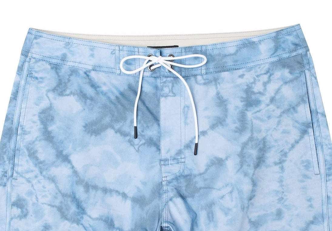 Bermuda masculina RVCA com estampa floral tie-dye, azul, tamanho 29