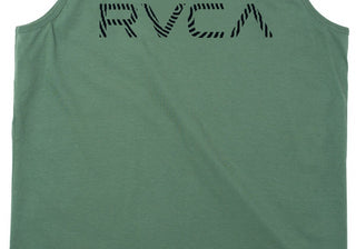 Camiseta masculina RVCA Radar Tank Screen, verde, tamanho XX-G