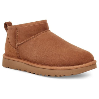 Botas Ugg Classic Ultra Mini para mulheres - Tamanho 8 em marrom-castanho