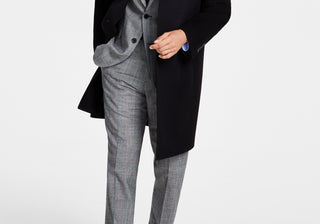 Sobretudo de lã preto masculino B By Brooks Brothers tamanho grande