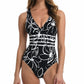 Maiô feminino La Blanca com alças finas e controle de barriga, preto
