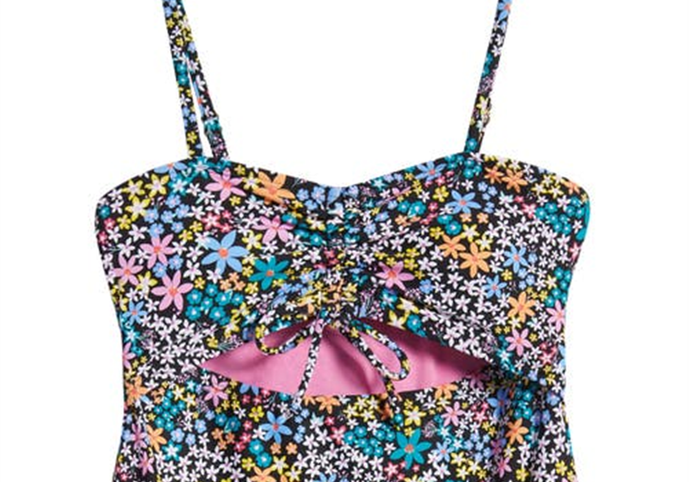 Hobie Kids' Maiô Delicadamente Recortado Preto Tamanho 14