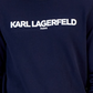 Karl Lagerfeld Paris Moletom masculino slim fit com logotipo French Terry azul