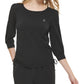 Blusa feminina Karl Lagerfeld Paris com cordão lateral, preta, tamanho grande