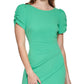 Vestido feminino Karl Lagerfeld Paris com babados laterais, verde, tamanho 4