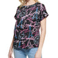 Camiseta feminina Karl Lagerfeld Paris com estampa neon, preta, tamanho XS