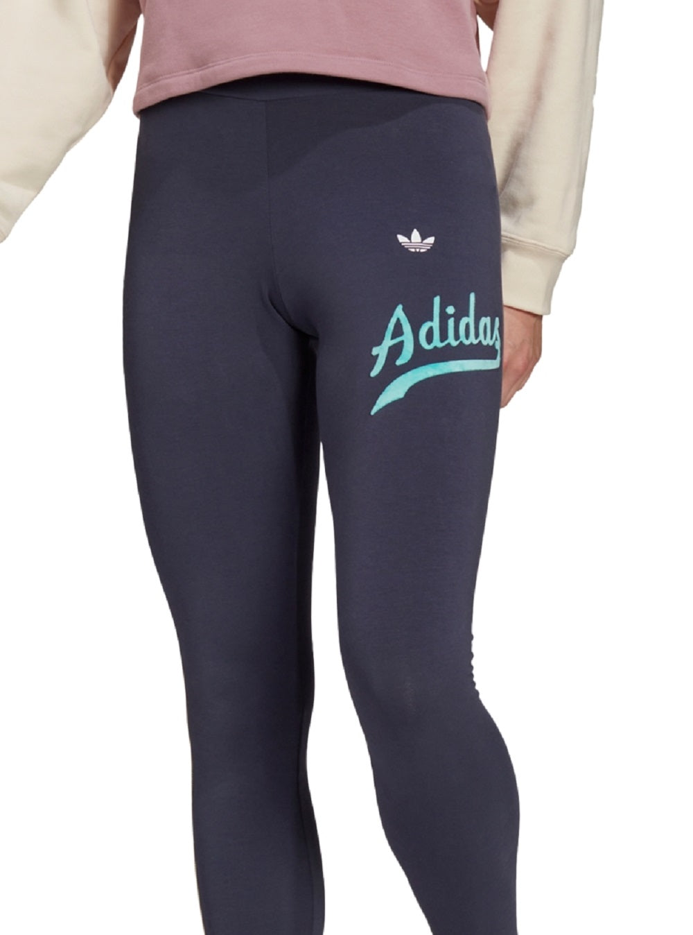 Calça Legging Adidas Modern B Ball Feminina Azul Tamanho P